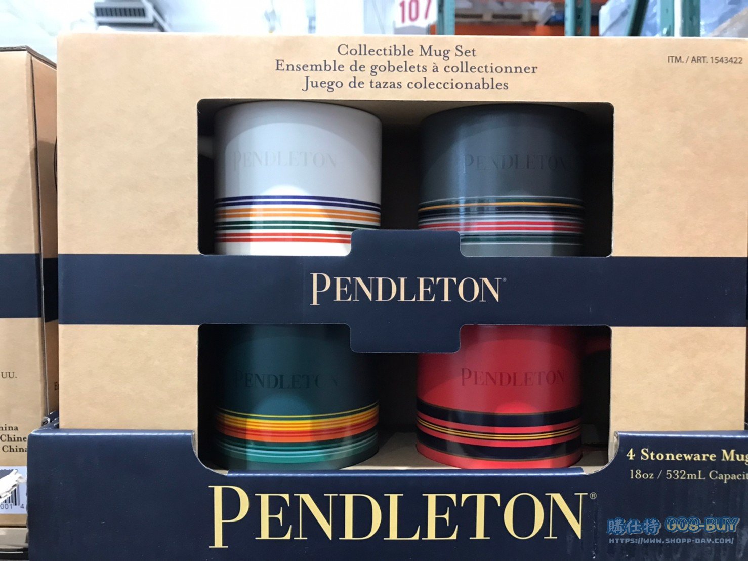 Costco好市多 PENDLETON馬克杯4入組 單個容量約533毫升 1543422